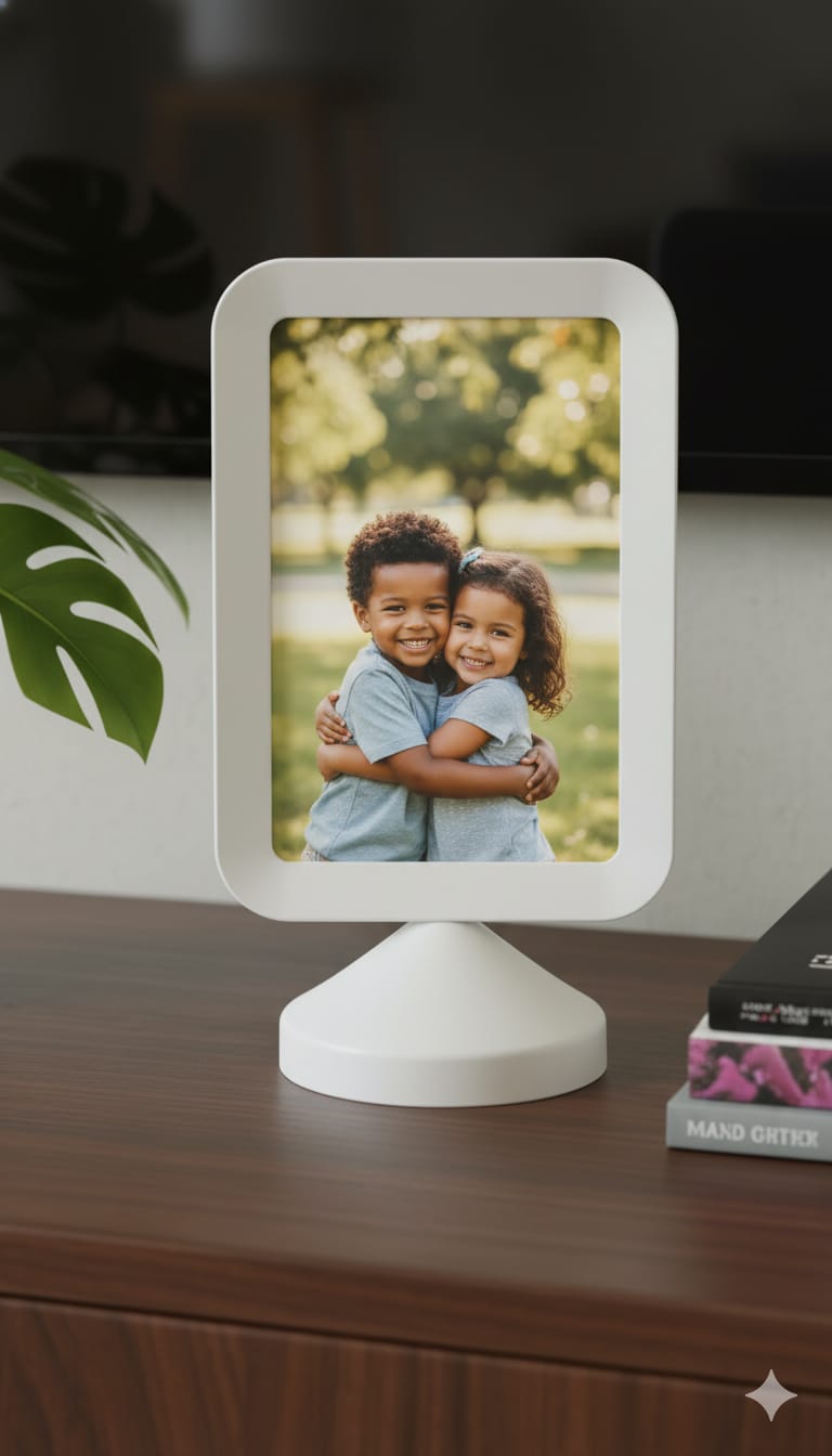 WHITE PERSONALIZED DOUBLE SIDE FRAME